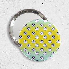 English Breakfast Yellow Pattern Mint Ombre 2 25  Handbag Mirrors by snowwhitegirl