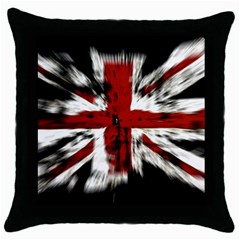 British Flag Throw Pillow Case (black)