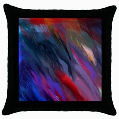 Abstract Paint Painting Watercolor Throw Pillow Case (black)