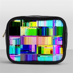 Glitch Art Abstract Mini Toiletries Bag (one Side) by Vaneshart