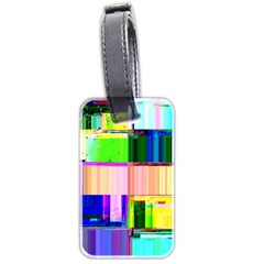 Glitch Art Abstract Luggage Tag (two Sides) by Vaneshart