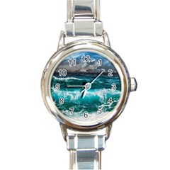 Waves 3975256 960 720 Round Italian Charm Watch