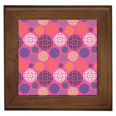 Abstract Seamless Pattern Graphic Pink Framed Tile by Vaneshart