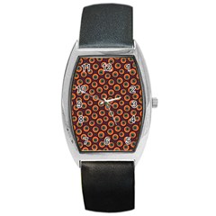 Abstract Seamless Pattern Graphic  Barrel Style Metal Watch