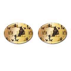 Anubis The Egyptian God Pattern Cufflinks (oval) by FantasyWorld7