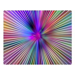 Rays Colorful Laser Ray Light Double Sided Flano Blanket (large)  by Bajindul