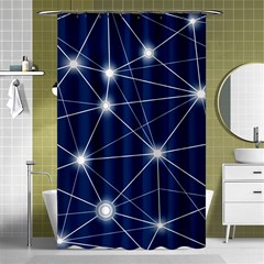 Network Technology Digital Shower Curtain 48  X 72  (small) 