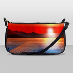 Sunset Water River Sea Sunrays Shoulder Clutch Bag by Mariart