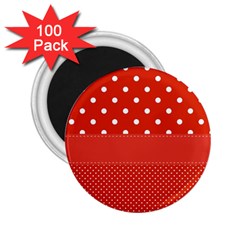 Polka Dots Two Times 2 25  Magnets (100 Pack)  by impacteesstreetwearten