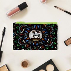 Spain Catalonia Montserrat Church  Stained Glass Cosmetic Bag (xs)