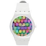 Pattern  Round Plastic Sport Watch (M) Front