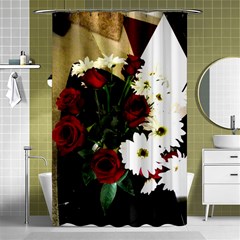 Roses 1 2 Shower Curtain 48  X 72  (small)  by bestdesignintheworld