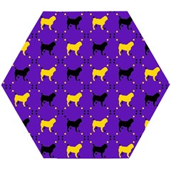 Elegant Pugs Wooden Puzzle Hexagon