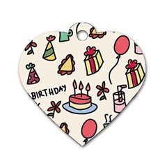 Kids Birthday Dog Tag Heart (one Side)