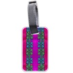 Flowers In A Rainbow Liana Forest Festive Luggage Tag (two sides) Back