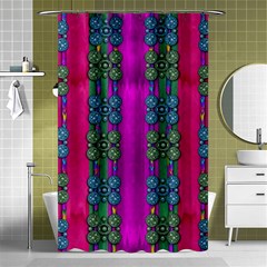 Flowers In A Rainbow Liana Forest Festive Shower Curtain 48  X 72  (small)  by pepitasart