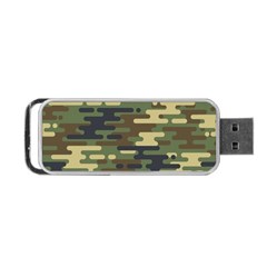 Curve Shape Seamless Camouflage Pattern Portable Usb Flash (two Sides) by Vaneshart