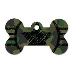 Military Camouflage Design Dog Tag Bone (two Sides) by Vaneshart