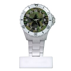 Military Camouflage Design Plastic Nurses Watch by Vaneshart