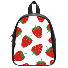 Seamless Pattern Fresh Strawberry School Bag (small) by Vaneshart