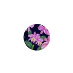 Vector Hand Drawn Orchid Flower Pattern 1  Mini Buttons Front