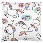 Cute Unicorns With Magical Elements Vector Large Cushion Case (Two Sides) Front