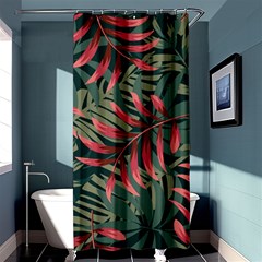 Trending Abstract Seamless Pattern With Colorful Tropical Leaves Plants Green Shower Curtain 36  X 72  (stall)  by Vaneshart