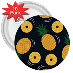 Seamless Pattern Pineapple Pattern 3  Buttons (10 Pack)  by Vaneshart