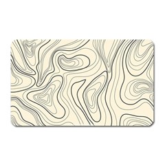 Topographic Lines Background Salmon Colour Shades Magnet (rectangular) by Vaneshart