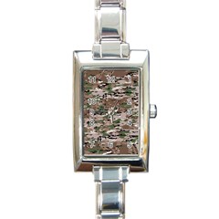 Fabric Camo Protective Rectangle Italian Charm Watch by HermanTelo