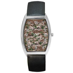 Fabric Camo Protective Barrel Style Metal Watch by HermanTelo