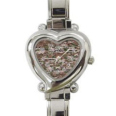 Fabric Camo Protective Heart Italian Charm Watch by HermanTelo