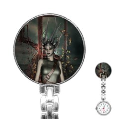 Awesome Fantasy Women With Helmet Stainless Steel Nurses Watch by FantasyWorld7