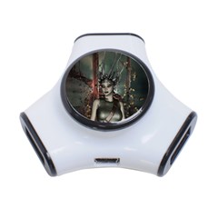 Awesome Fantasy Women With Helmet 3-port Usb Hub