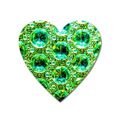 Cut Glass Beads Heart Magnet by essentialimage