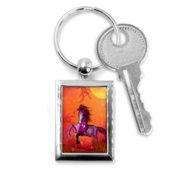 Wonderful Fantasy Horse In A Autumn Landscape Key Chain (rectangle) by FantasyWorld7