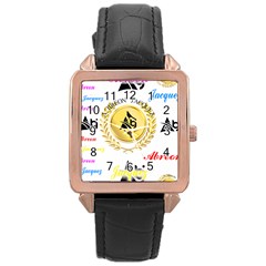 Lux2 Rose Gold Leather Watch 