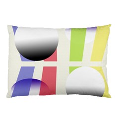 Retro Sphreres And Lines Pillow Case (two Sides) by snowwhitegirl