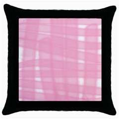 Pink Ribbon Throw Pillow Case (black) by snowwhitegirl