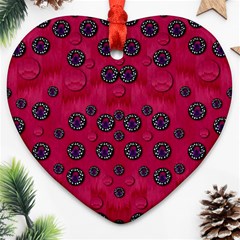 The Dark Moon Fell In Love With The Blood Moon Decorative Ornament (heart) by pepitasart