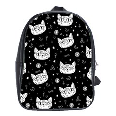 Gothic Cat School Bag (large) by Valentinaart