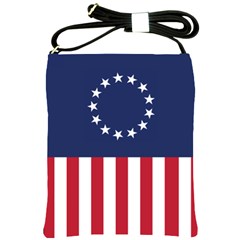 Betsy Ross Flag Usa America United States 1777 Thirteen Colonies Vertical Shoulder Sling Bag by snek