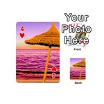 Pop Art Beach Umbrella  Playing Cards 54 Designs (Mini) Front - Heart4