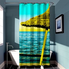 Pop Art Beach Umbrella  Shower Curtain 36  X 72  (stall)  by essentialimage