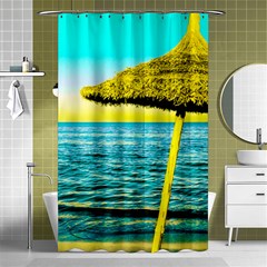 Pop Art Beach Umbrella  Shower Curtain 48  X 72  (small)  by essentialimage