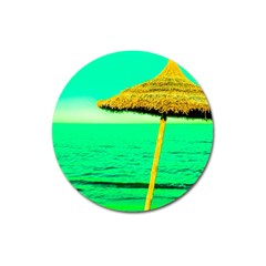 Pop Art Beach Umbrella  Magnet 3  (round) by essentialimage