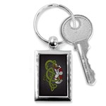 Pepe the Frog Rare Celtic Viking Norse Dragon pattern Deus Vult medieval wojak Crusader Key Chain (Rectangle) Front