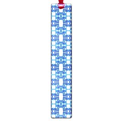 Blue White  Abstract Pattern Large Book Marks