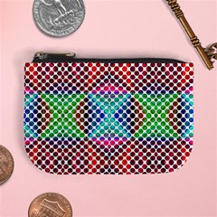 Colorful Circle Abstract White  Red Pink Green Mini Coin Purse by BrightVibesDesign