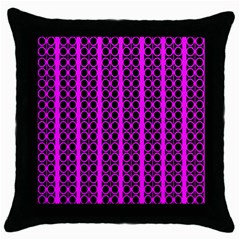 Circles Lines Black Pink Throw Pillow Case (black)